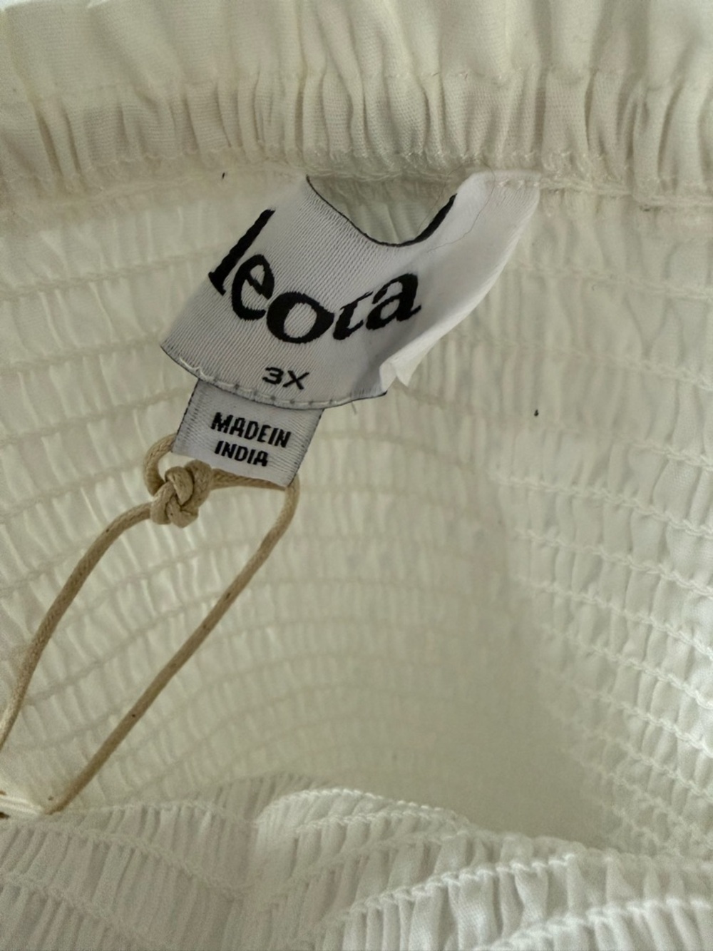 Leota Cream Smocked Bodice Ruffle-Strap Dress - Picture 2 of 3
